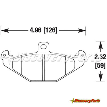 Carbotech CT491L Lotus Elise (2005-11) Rear Brake Pad Set